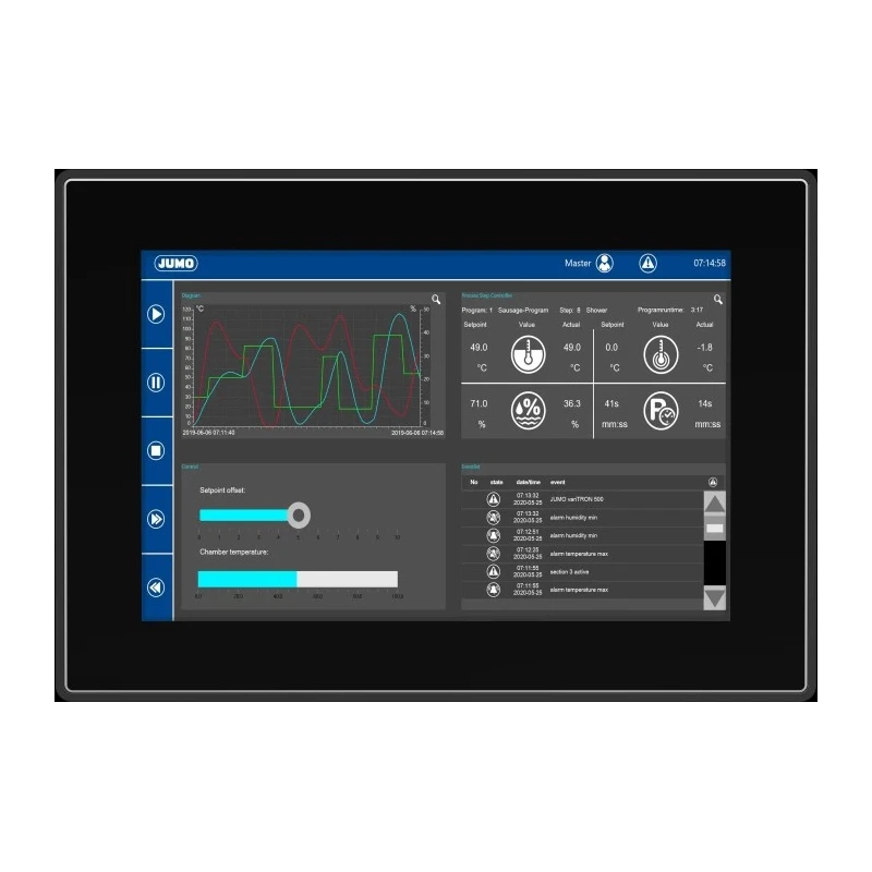 Jumo variTRON eX707 Series HMI Panel 7 in TFT Display 800 x 480 Pixel Germany eX707