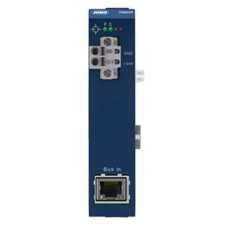 Jumo WLAN Module DIN Rail Mount RJ45 Interface 24V 55°C Operating Temp 22.5mm x 23.9mm x 100m Germany 705043/36/000