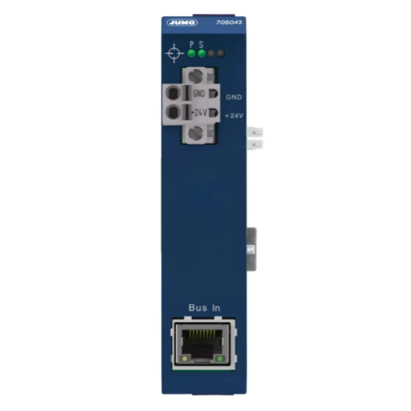 Jumo WLAN Module DIN Rail Mount RJ45 Interface 24V 55°C Operating Temp 22.5mm x 23.9mm x 100m Germany 705043/36/000