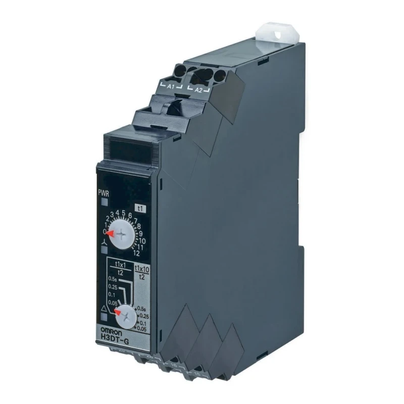 Omron DIN Rail Timer Relay 2-Contact SPDT Offset Double Ring End 24 to 240 V AC/DC 1 to 120 s Star-Delta H3DT