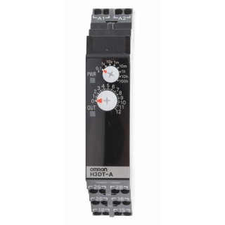 Omron DIN Rail Timer Relay, 4-Contact, DPDT Switch, 24-240 V AC/DC, 0.1 s to 1200 h, 1-Function H3DT
