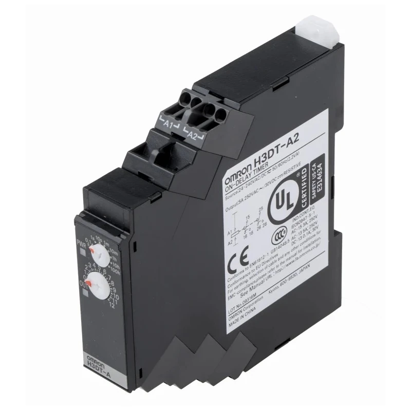 Omron DIN Rail Timer Relay, 4-Contact, DPDT Switch, 24-240 V AC/DC, 0.1 s to 1200 h, 1-Function H3DT