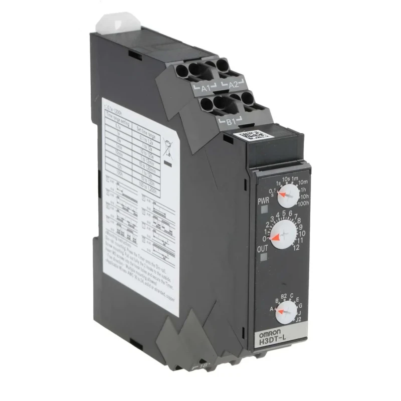 Omron DIN Rail Timer Relay Multifunction 24-240 V AC/DC 2-Contact SPDT 0.1s-1200h H3DT