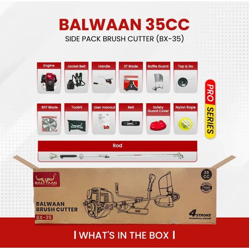 Shop Balwaan BX-35 Pro Side Pack Brush Cutter at Lowest Price
