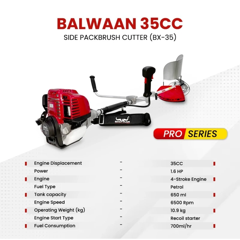 Shop Balwaan BX-35 Pro Side Pack Brush Cutter at Lowest Price