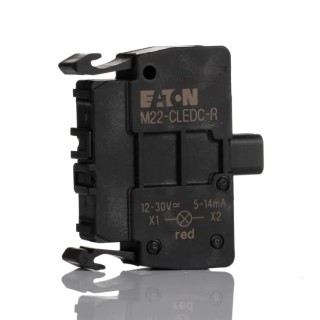 Eaton RMQ Titan M22 Series Light Block LED, Red Illumination, 12 V AC/DC, 30 V AC/DC, Screw Terminal 216573 M22-CLEDC-R