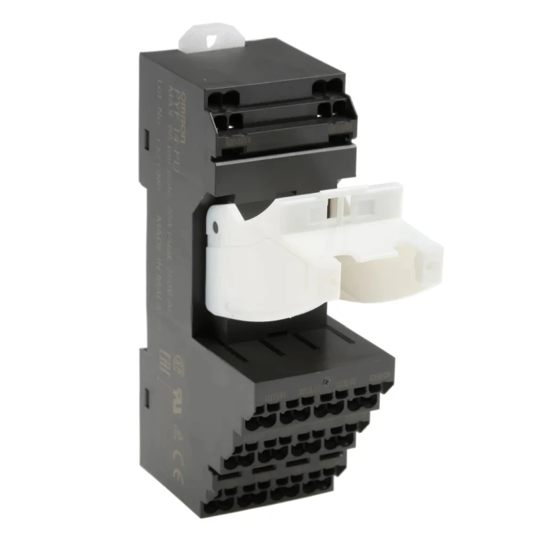 Omron MY4 14 Way 250V AC DIN Rail Relay Socket with Push-in Terminal for MY Series General Purpose Relay PYF-14-PU