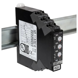 Omron Monitoring Relay, SPDT Contact Configuration, DIN Rail Mount, Temperature Monitoring 0 °C to 999 °C, Supply K8DT-TH1CD