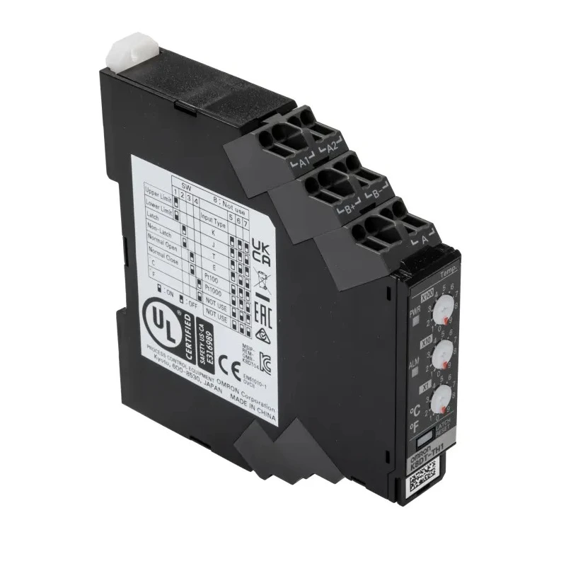 Omron Monitoring Relay, SPDT Contact Configuration, DIN Rail Mount, Temperature Monitoring 0 °C to 999 °C, Supply K8DT-TH1CD