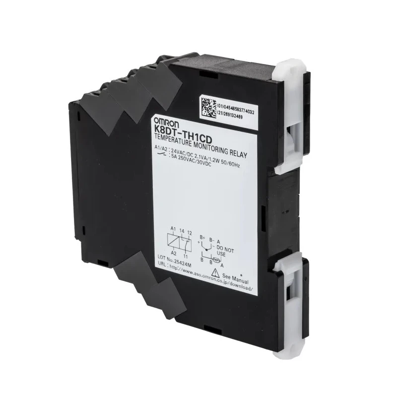 Omron Monitoring Relay, SPDT Contact Configuration, DIN Rail Mount, Temperature Monitoring 0 °C to 999 °C, Supply K8DT-TH1CD