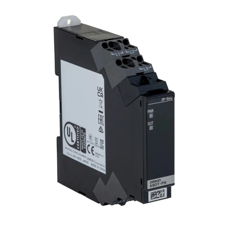 Omron Monitoring Relay 3 Phase SPDT Contact Configuration DIN Rail Mount 200, 480V AC K8DT-PH1CN