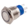 RS PRO Illuminated Push Button Switch, Momentary, Panel Mount, 19.2 mm Cutout, SPDT, Yellow LED, IP67, 250 V AC 5A 111-3769
