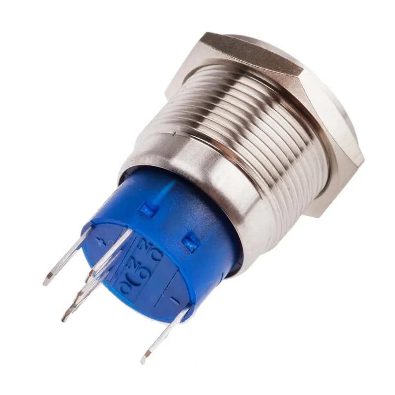 RS PRO Illuminated Push Button Switch, Momentary, Panel Mount, 19.2 mm Cutout, SPDT, Yellow LED, IP67, 250 V AC 5A 111-3769