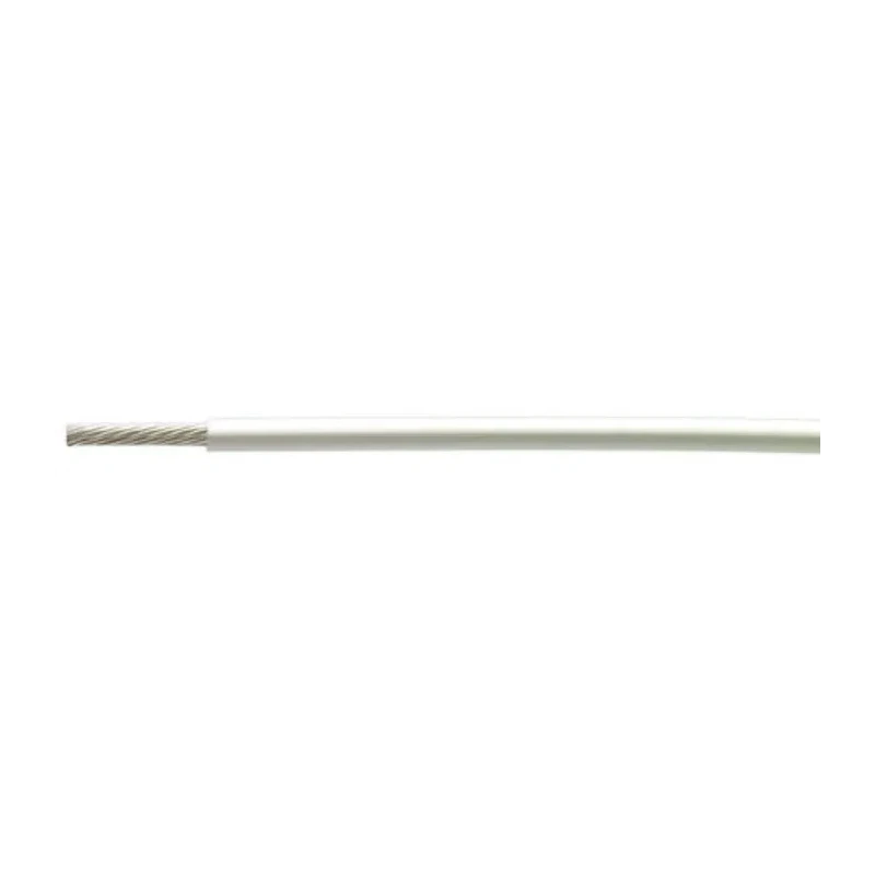 TE Connectivity 100 g Series White Harsh Environment Wire, Polymer Jacket, Tinned Copper Conductor, 100 m 100G0111-1.00-9