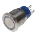 RS PRO Illuminated Latching Push Button Switch Panel Mount 19.2 mm Cutout SPDT White LED IP67 250 V AC 5A 111-5792