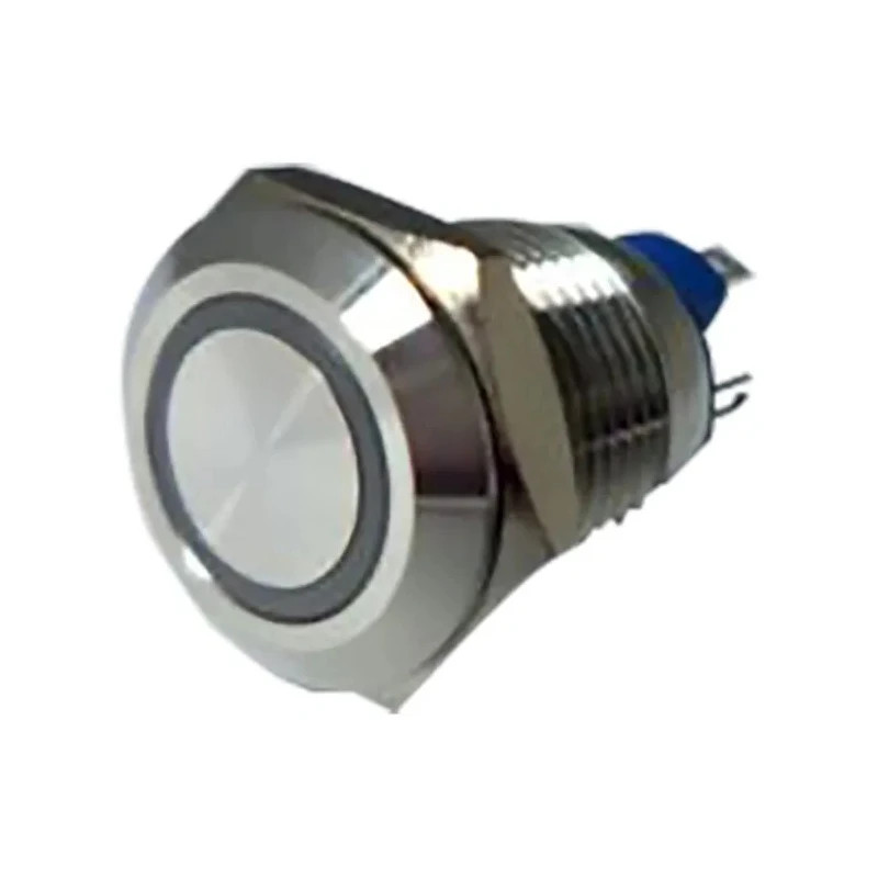 RS PRO Illuminated Momentary Push Button Switch, Panel Mount, SPST, White LED, 12 mm Cutout, IP65 IP67, 36 V dc 24 111-6533