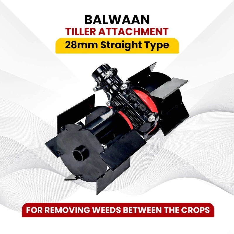 Buy Balwaan 28mm Straight Tiller Attachment Black | Best Price