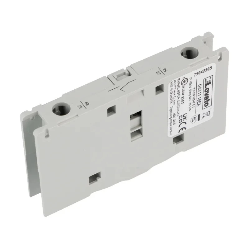 Lovato Electric Switch Disconnector Auxiliary Switch with 1 NO Contact Configuration, GAX Series, Compatible with GAX1110EA