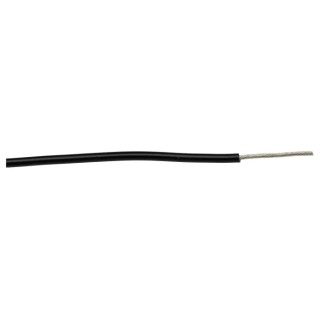 Alpha Wire Hookup Wire PVC Series Black, 16 AWG, 26 x 0.25 mm Core Strands, 3.15 mm Diameter, 30 m Length, 600V 3077 BK005