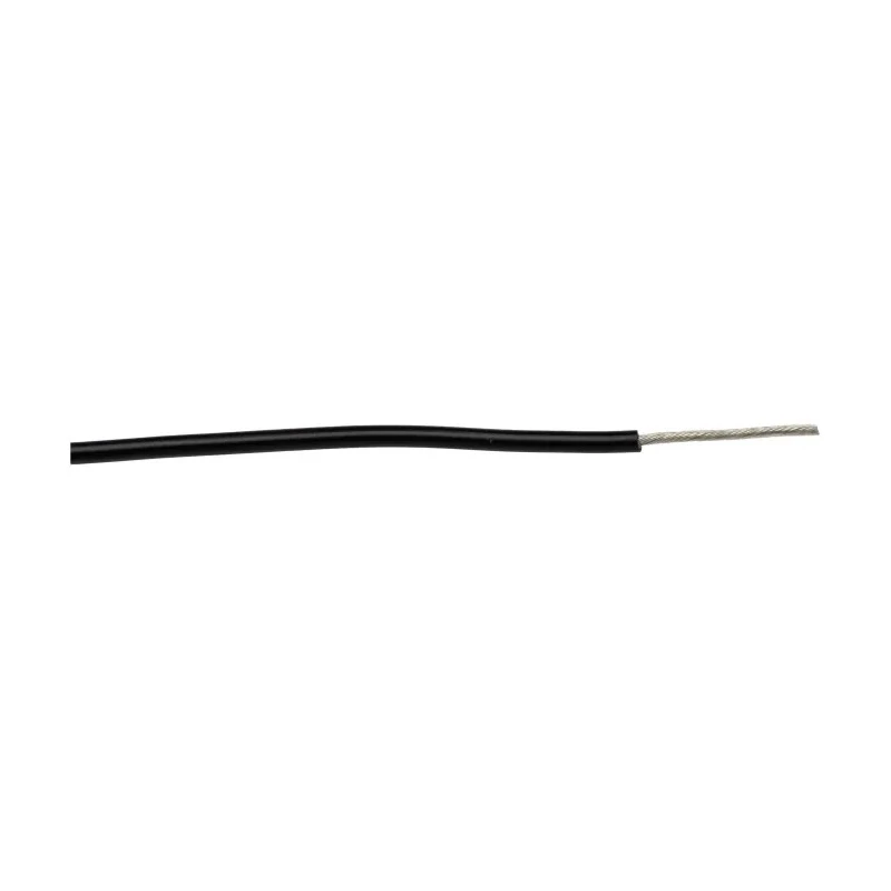 Alpha Wire Hookup Wire PVC Series Black, 16 AWG, 26 x 0.25 mm Core Strands, 3.15 mm Diameter, 30 m Length, 600V 3077 BK005