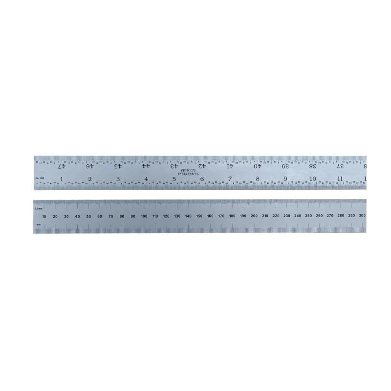 RS PRO 1.2 m Steel Ruler Imperial, Metric Satin Chrome Finish 111-5887
