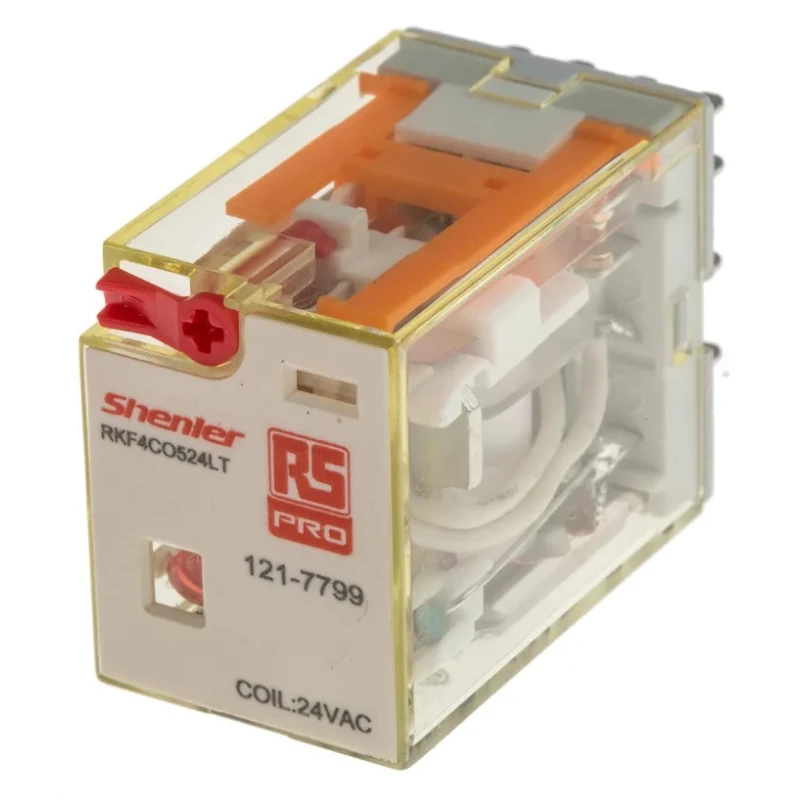RS PRO Power Relay 24V AC Coil, 6A Switching Current, 4PDT, Plug-In Terminal, Silver Alloy Contacts 121-7799