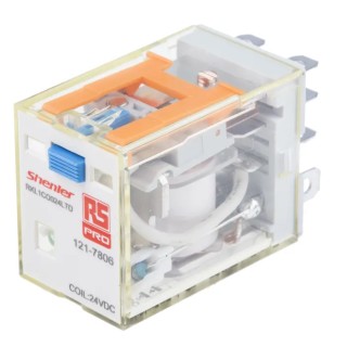 RS PRO Power Relay Single Pole Double Throw SPDT 24V DC Coil 16A Switching Current 480W Coil Power RKL Series 121-7806
