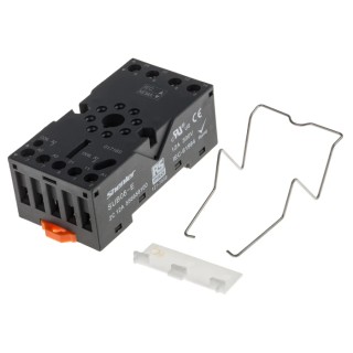RS PRO 8 Way 300V DIN Rail Relay Socket, Screw Terminal, 12A Current, for Use with RS PRO RUB Relays 121-7839