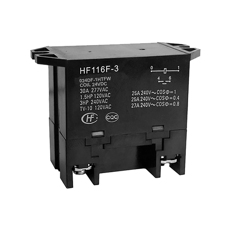 Hongfa Europe GMBH Flange Power Relay, 24V dc Coil, 30A Switching Current, SPST HF116F-3/024DF-1HTFW