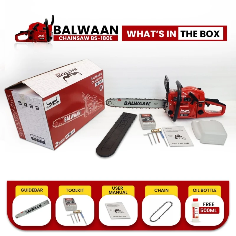 Shop Balwaan BS-180E Eco Chainsaw 58cc at Lowest Prices