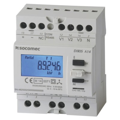 Socomec 1 Phase Electrical LCD Digital Panel Multifunction Meter DIRIS A14 48250020