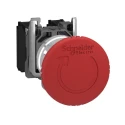 Schneider Electric Harmony Series Twist Release Emergency Stop Push Button Panel Mount 22mm Cutout 2 NC Contacts XB4BS8444