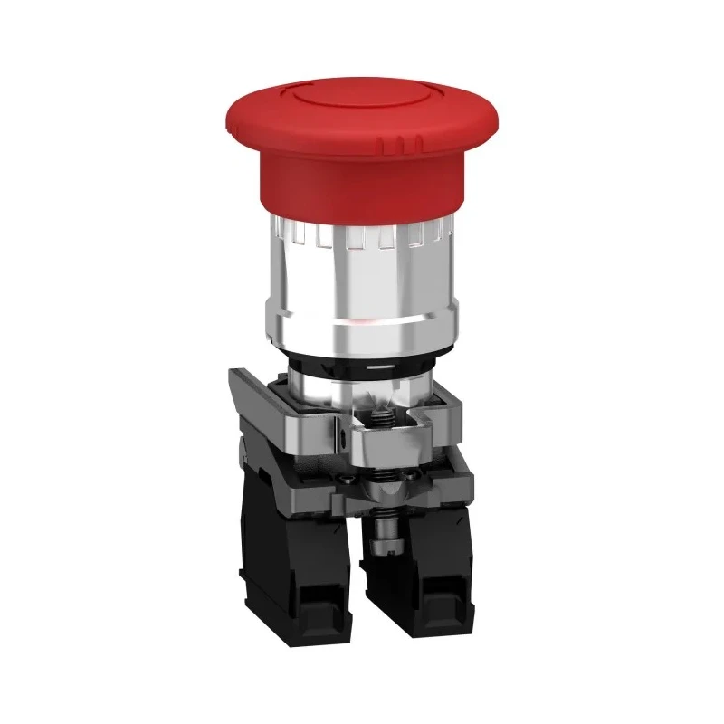 Schneider Electric Harmony Series Twist Release Emergency Stop Push Button Panel Mount 22mm Cutout 2 NC Contacts XB4BS8444