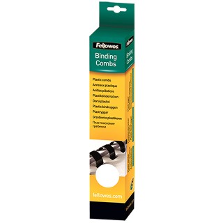 Fellowes White A4 Plastic Coil Binding Comb 10 mm Diameter 25 Per Pack 5330803