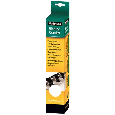 Fellowes White A4 Plastic Coil Binding Comb 10 mm Diameter 25 Per Pack 5330803