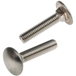 RS PRO Plain Stainless Steel Coach Bolt M6 x 30 mm, Square Neck, Metric Thread, A2 Grade, DIN 603 122-4419