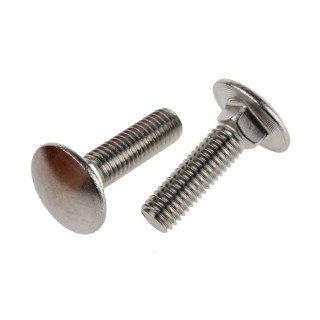 RS PRO Plain Stainless Steel Coach Bolt M8 x 30 mm A2 Grade Square Neck DIN 603 122-4426