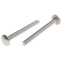RS PRO Stainless Steel Coach Bolt M8 x 80 mm, Metric Thread, Square Neck, Plain Finish 122-4432