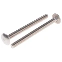 RS PRO Plain Stainless Steel Coach Bolt M8 x 100 mm Square Neck Metric Thread A2 Grade 122-4434