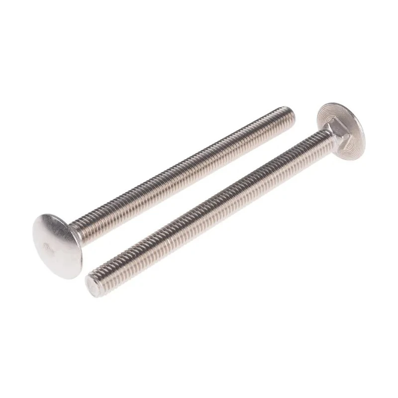 RS PRO Plain Stainless Steel Coach Bolt M8 x 100 mm Square Neck Metric Thread A2 Grade 122-4434