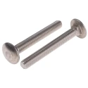 RS PRO Plain Stainless Steel Coach Bolt M10 x 80 mm Square Neck Metric Thread 122-4440