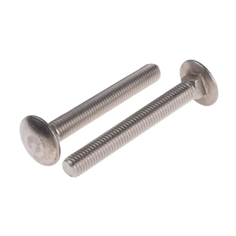 RS PRO Plain Stainless Steel Coach Bolt M10 x 80 mm Square Neck Metric Thread 122-4440