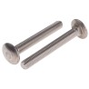 RS PRO Plain Stainless Steel Coach Bolt M10 x 80 mm Square Neck Metric Thread 122-4440