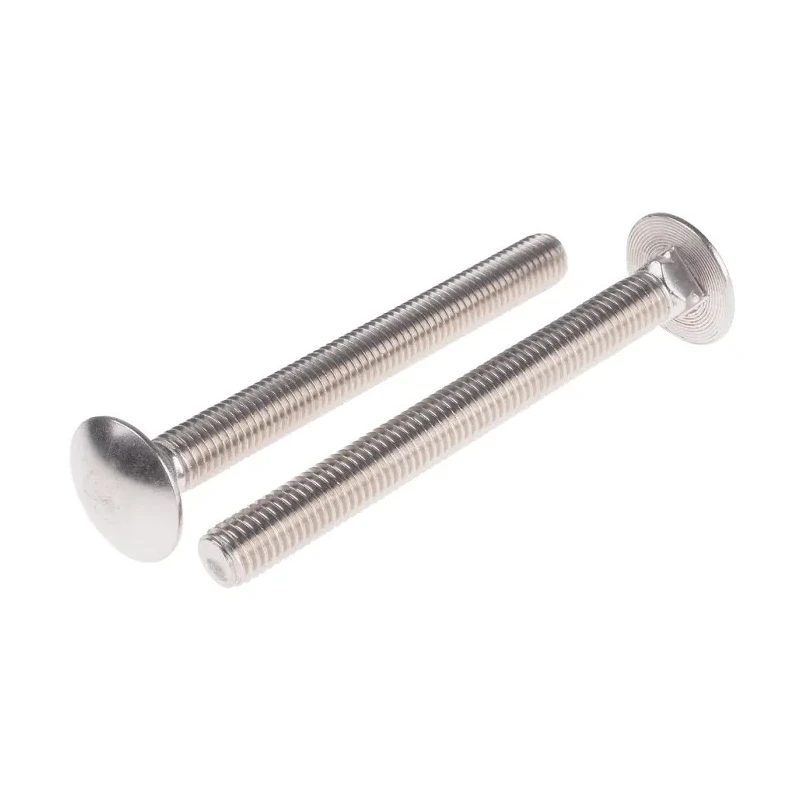 RS PRO Plain Stainless Steel M10 x 100 mm Coach Bolt Metric Thread DIN 603 122-4442