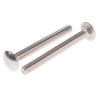 RS PRO Plain Stainless Steel M10 x 100 mm Coach Bolt Metric Thread DIN 603 122-4442