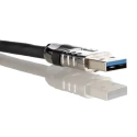 HARTING IC Socket USB Cable, Female USB Type A to Female USB Type A, USB 3.0, Black Jacket, 3 m Length 09455451934
