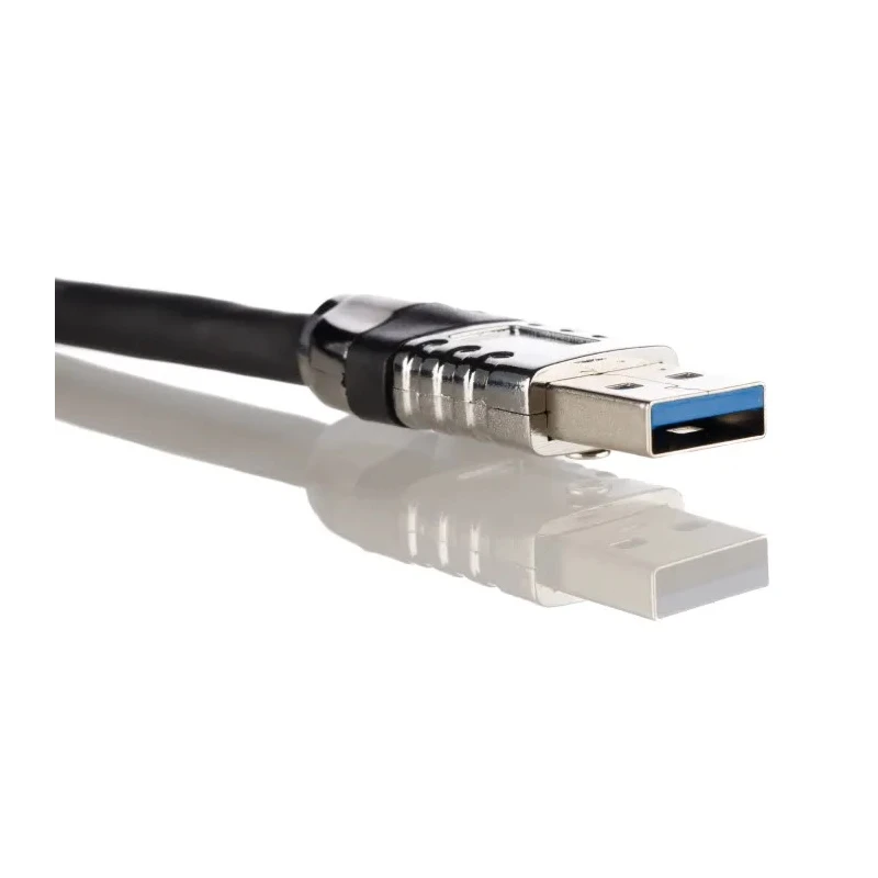HARTING IC Socket USB Cable, Female USB Type A to Female USB Type A, USB 3.0, Black Jacket, 3 m Length 09455451934