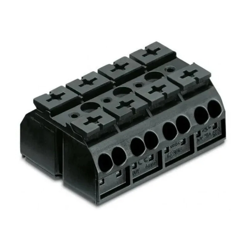 WAGO Terminal Strip 4-Way 32A Cage Clamp 12AWG 20 AWG Wire 500V Polyamide 862-504