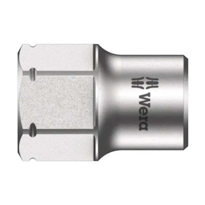 Wera 7 mm Standard Hex Socket 1/4 in Drive Chrome Vanadium Steel, 9.5mm Overall Length 05003670001