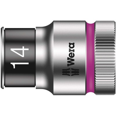 Wera Standard 1/2 in Drive 14 mm Socket Chrome Vanadium Steel, 11.4mm Overall Length 05003734001